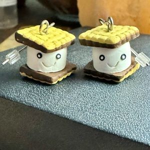 NEW Cute Kawaii Smores Dangle Earrings